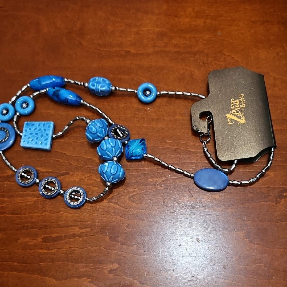 Zevar Costume Jewelry Blue Chunky‎ Beads - Picture 2 of 4